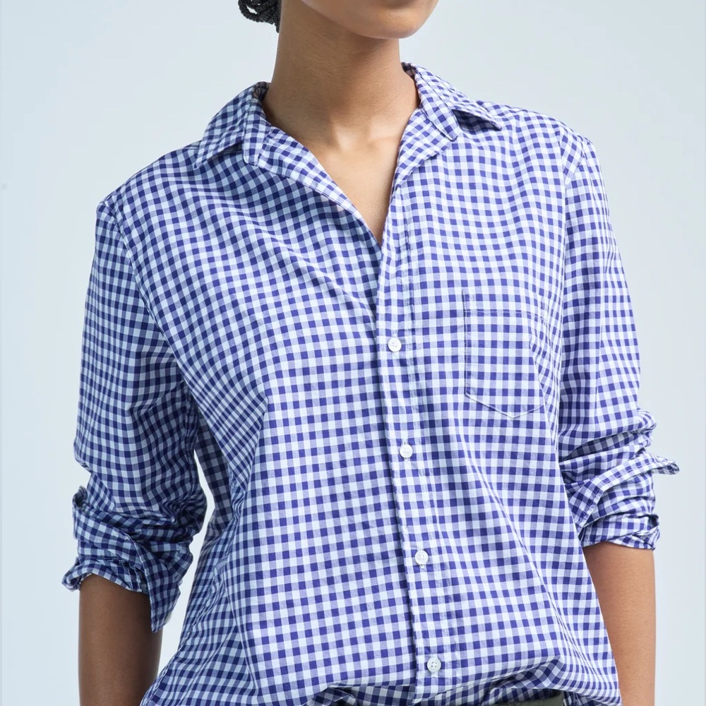 Frank & Eileen Navy Gingham Button Down Shirt